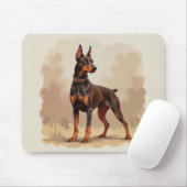 Rode Roest Bruine Dobermann Pinscher Hond Muismat (Met muis)
