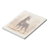 Rode Roest Bruine Dobermann Pinscher Hond Notitieblok (Linkerzijde)