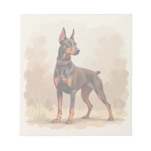 Rode Roest Bruine Dobermann Pinscher Hond Notitieblok (Voorkant)