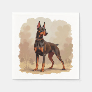 Rode Roest Bruine Dobermann Pinscher Hond Servet