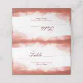 Rode Roest Klei Waterverf Tafelnummer Zitplaatsen Plaatskaartje (Buitenkant ongevouwen)