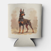 Rode Roestbruine Dobermann Pinscher Hond Blikjeskoeler (Voorkant)