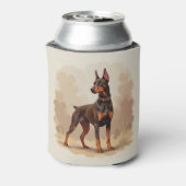 Rode Roestbruine Dobermann Pinscher Hond Blikjeskoeler (Blikje Achterkant)