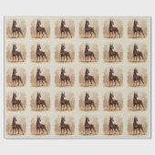 Rode Roestbruine Dobermann Pinscher Hond Cadeaupapier (Vlak)