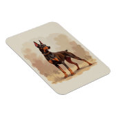 Rode Roestbruine Dobermann Pinscher Hond Magneet (Rechterzijde)