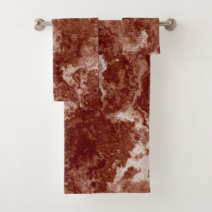 Rode Roestige Marmer abstract Bad Handdoek