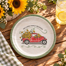 Rode Roestige Oude Truck Zonnebloemen Familie Reün