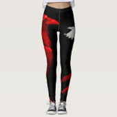 rode rog met witte kraai leggings (Voorkant)