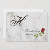 Rode rog | monogram | Vanaf deze dag Kaart (Voorkant)