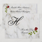 Rode rog | monogram | Vanaf deze dag Kaart (Voorkant / Achterkant)