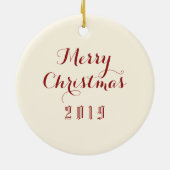 Rode Roller Schaatsen kerstversiering Keramisch Ornament (Achterkant)