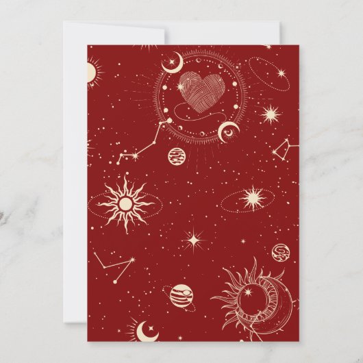 Rode romance tarot boho moon Afstuderen Kaart (Achterkant)