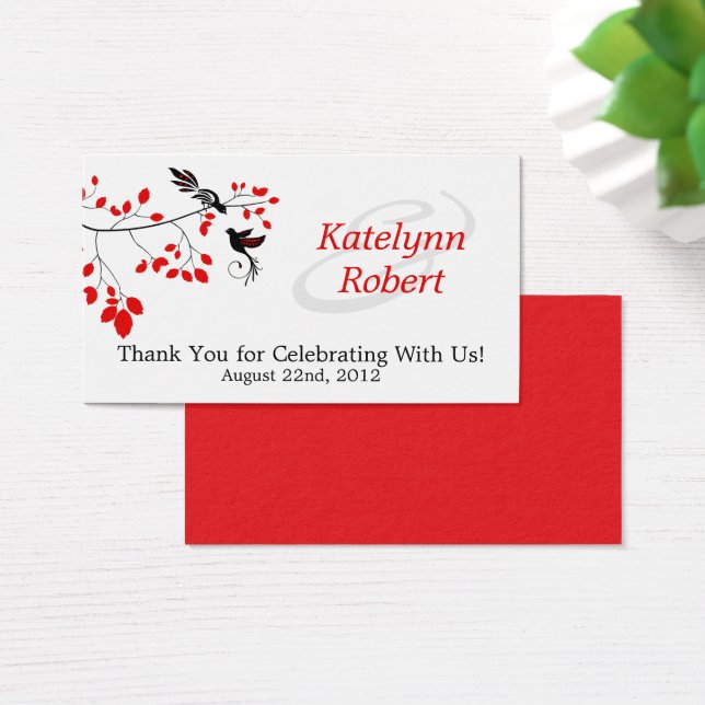 Rode Romance voor Labels Visitekaartjes (Bureau)