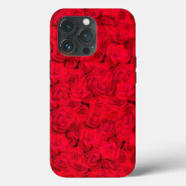 Rode romantische bloemen Case-Mate iPhone case