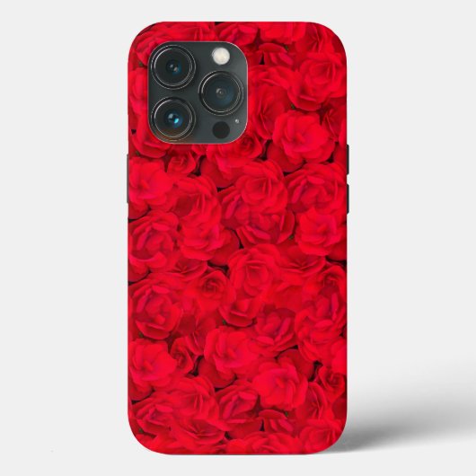 Rode romantische bloemen Case-Mate iPhone case (Achterkant)