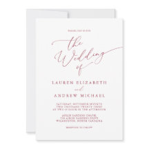 Rode Romantische feestdag minimalistische uitnodig