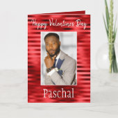 Rode Romantische Gelukkige Valentijnsdag voor Hem  Kaart (Voorkant)