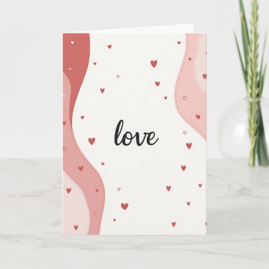 Rode Romantische Liefdeskaart Kaart (Voorkant)