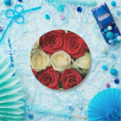 Rode romantische valentijn roos papieren bordje (Feest)