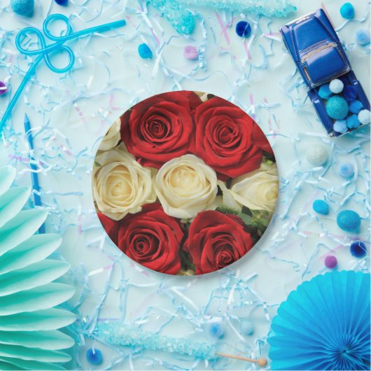 Rode romantische valentijn roos papieren bordje (Feest)