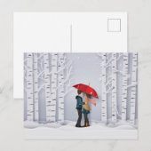 Rode rommel in het sneeuwpaar briefkaart (Voorkant / Achterkant)