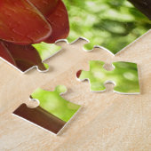 Rode rommel met tropische flografie legpuzzel (Zijkant)