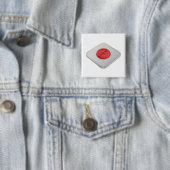 Rode ronde aan/uit-knop vierkante button 5,1 cm (In situ)