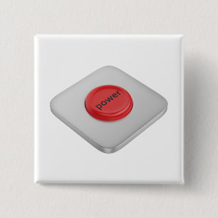 Rode ronde aan/uit-knop vierkante button 5,1 cm
