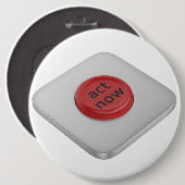 Rode ronde actie nu knop button 6,0 cm (Voorkant /achterkant)