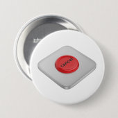 Rode ronde annuleerknop button 7,6 cm (Voorkant /achterkant)