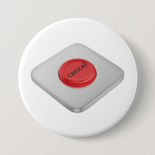 Rode ronde annuleerknop button 7,6 cm (Voorkant)