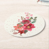 Rode ronde Onderzetters set (Gebogen)