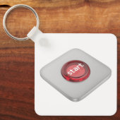 Rode ronde startknop sleutelhanger (Voorkant)