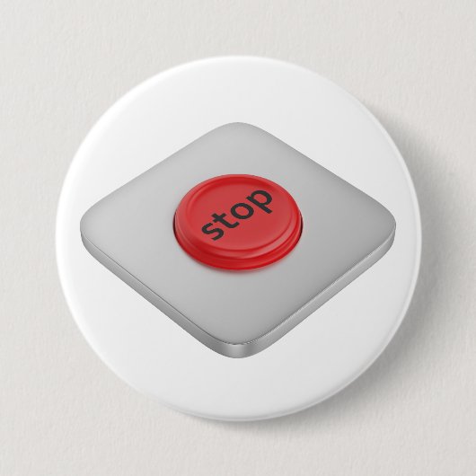 Rode ronde stopknop button 7,6 cm (Voorkant)