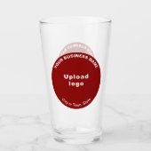 Rode Ronde Vorm Bedrijfs Merk op Glaskop Glas (Voorkant)