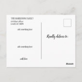  rode rondweg pine-boom, pretkerst briefkaart (Achterkant)