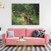 Rode Rood Hood en de Wolf in het bos Canvas Afdruk (Insitu (Woonkamer))