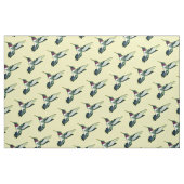 Rode roodbaarkolibrie Fabric geel Stof (Fat Quarter)