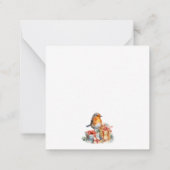 Rode Roodborst Kerstkaart Notitiekaartje (Achterkant)