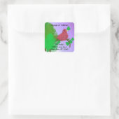 Rode Roodborst Nieuw Adres Vierkante Sticker (Tas)
