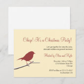 Rode roodborstvogel tak kerstfeest kaart (Voorkant / Achterkant)