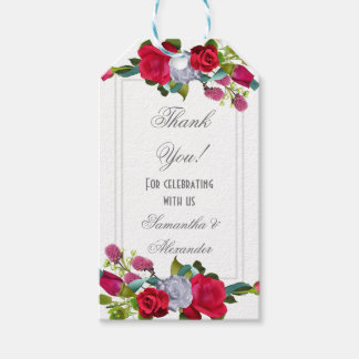 Rode roodbruin cadeaulabel