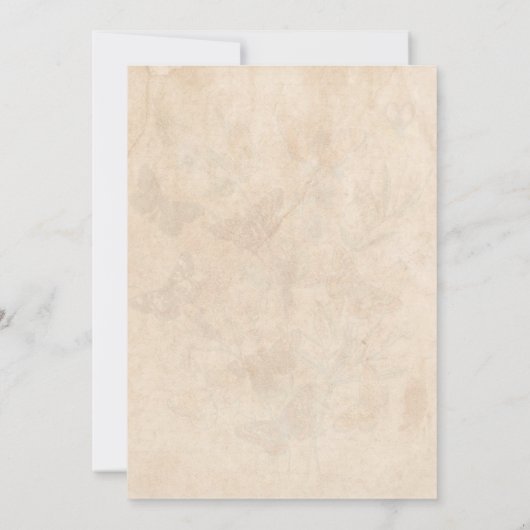 rode roodbruine bruidsbruine bruiloft kaart (Achterkant)