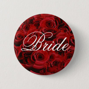 Rode roodbruine knop ronde button 5,7 cm