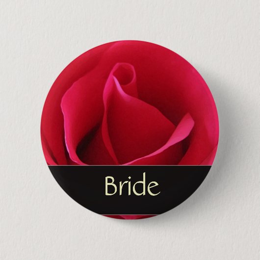 Rode roodbruine knop ronde button 5,7 cm (Voorkant)