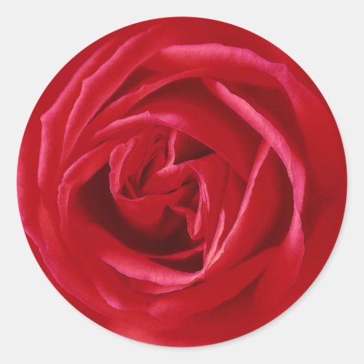 Rode rooddruk ronde sticker (Voorkant)