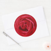 Rode rooddruk ronde sticker (Envelop)