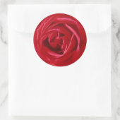 Rode rooddruk ronde sticker (Tas)