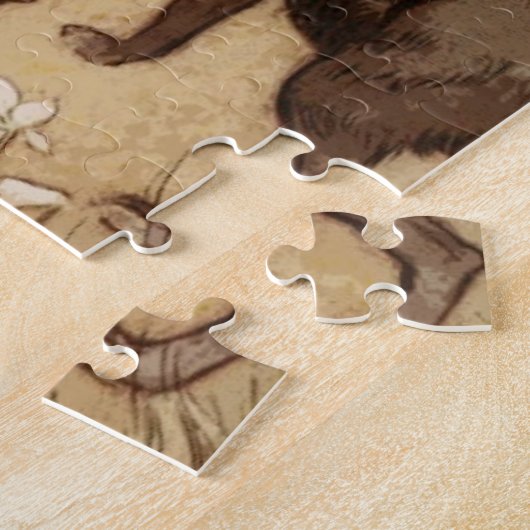 rode roodharen en wolven legpuzzel (Zijkant)