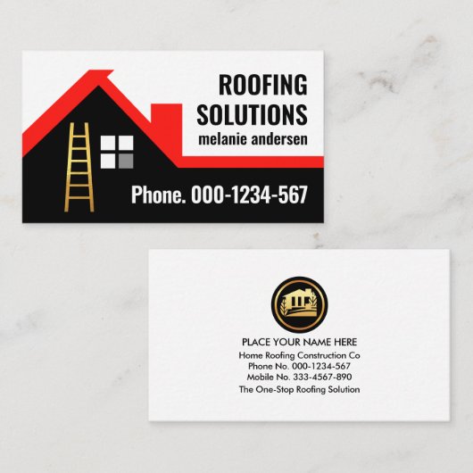 Rode Rooftop Building Borderline Visitekaartje (Voorkant / Achterkant)